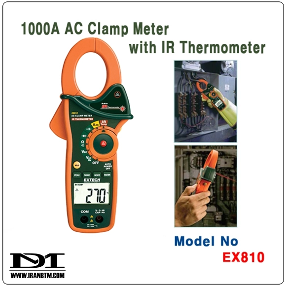 معرفی کلمپ متر و دماسنج Extech Ex810