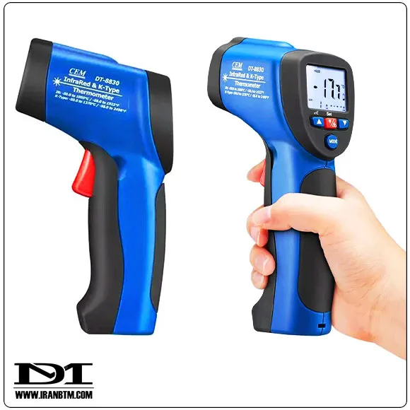 کار با ترمومتر لیزری CEM DT-8830