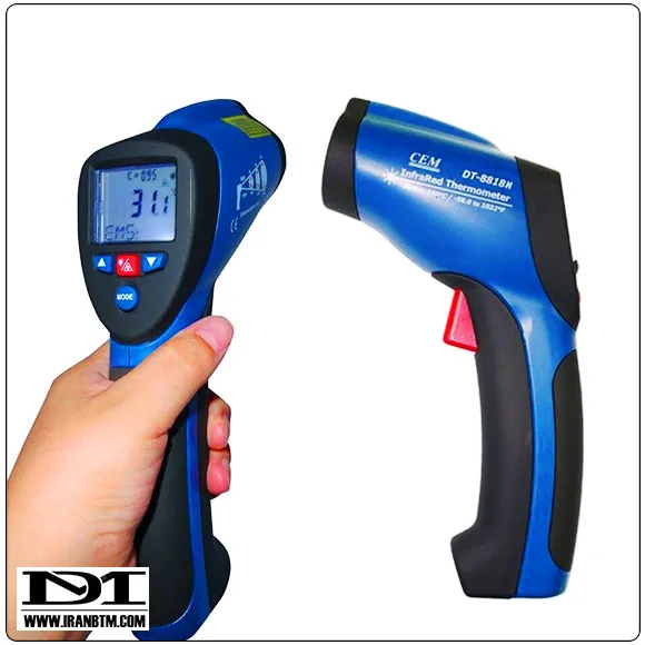 کار با ترمومتر لیزری CEM DT 8818H