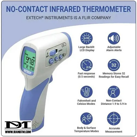 مشخصات ترمومتر لیزری EXTECH IR 200