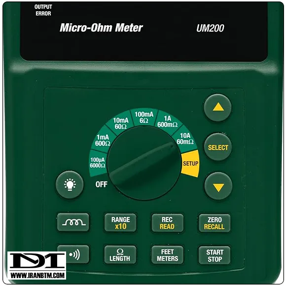 ویژگی‌ها و مشخصات میکرو اهم متر EXTECH UM200
