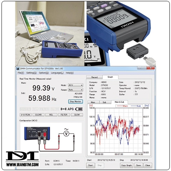 قابلیت مولتی متر Hioki DT4255