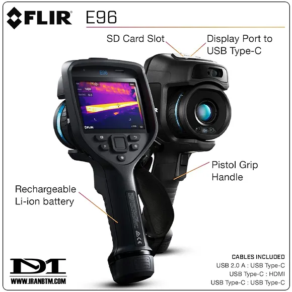 سایر مشخصات و ویژگی های دوربین حرارتی FLIR E96